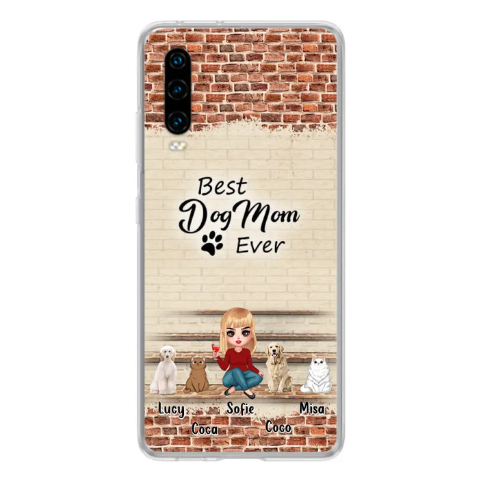 Personalized Dog/Cat Mom Phone Case - Gift Idea For Dog/Cat Lovers/Mother's Day - Up to 3 Dogs/Cats - Best Dog Mom Ever - Cases Oppo/Xiaomi/Huawei