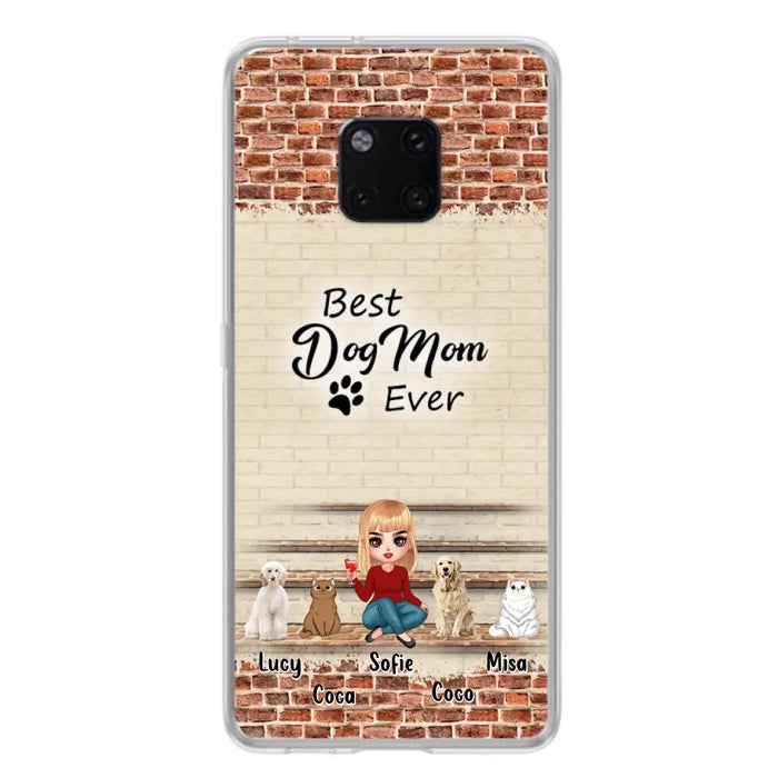 Personalized Dog/Cat Mom Phone Case - Gift Idea For Dog/Cat Lovers/Mother's Day - Up to 3 Dogs/Cats - Best Dog Mom Ever - Cases Oppo/Xiaomi/Huawei