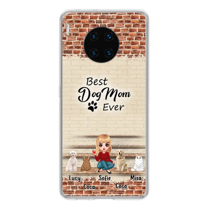 Personalized Dog/Cat Mom Phone Case - Gift Idea For Dog/Cat Lovers/Mother's Day - Up to 3 Dogs/Cats - Best Dog Mom Ever - Cases Oppo/Xiaomi/Huawei