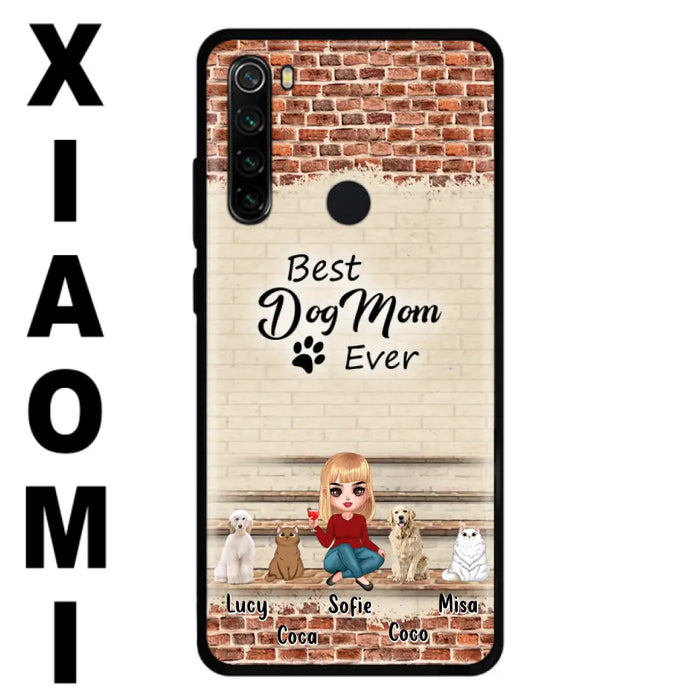 Personalized Dog/Cat Mom Phone Case - Gift Idea For Dog/Cat Lovers/Mother's Day - Up to 3 Dogs/Cats - Best Dog Mom Ever - Cases Oppo/Xiaomi/Huawei