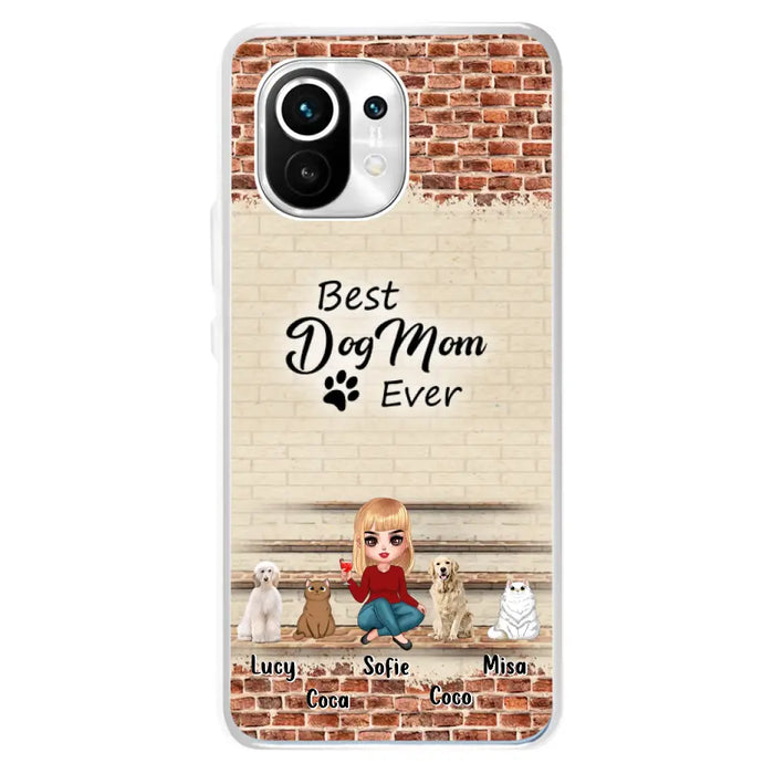 Personalized Dog/Cat Mom Phone Case - Gift Idea For Dog/Cat Lovers/Mother's Day - Up to 3 Dogs/Cats - Best Dog Mom Ever - Cases Oppo/Xiaomi/Huawei
