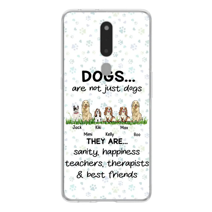 Personalized Dogs Phone Case - Gift Idea For Dog Lovers - Up to 4 Dogs - Dogs Are Not Just Dogs They Are Sanity Happiness Teachers Therapists & Best Friends - Case For Oppo/Xiaomi/Huawei