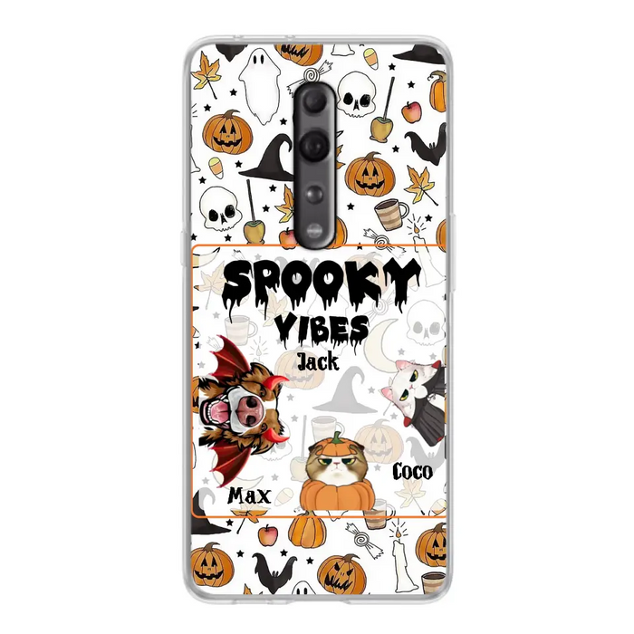 Personalized Halloween Pet Phone Case - Up to 3 Pets - Gift Idea For Dog/Cat Owners - Spooky Vibes - Case for Oppo/Xiaomi/Huawei