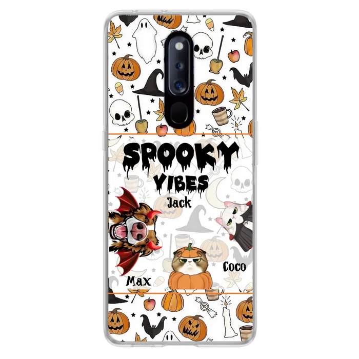 Personalized Halloween Pet Phone Case - Up to 3 Pets - Gift Idea For Dog/Cat Owners - Spooky Vibes - Case for Oppo/Xiaomi/Huawei