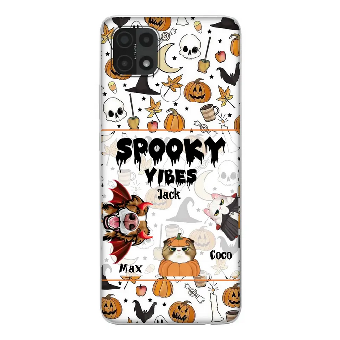Personalized Halloween Pet Phone Case - Up to 3 Pets - Gift Idea For Dog/Cat Owners - Spooky Vibes - Case for Oppo/Xiaomi/Huawei