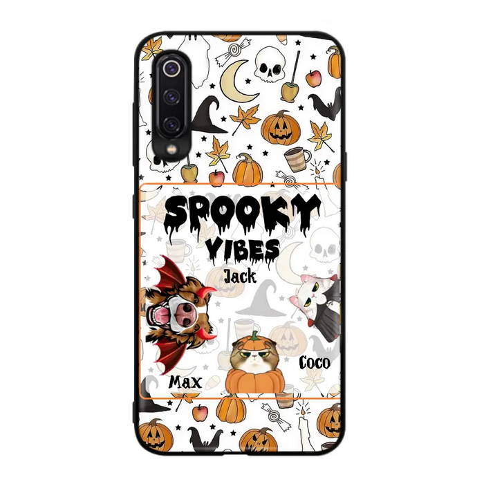 Personalized Halloween Pet Phone Case - Up to 3 Pets - Gift Idea For Dog/Cat Owners - Spooky Vibes - Case for Oppo/Xiaomi/Huawei