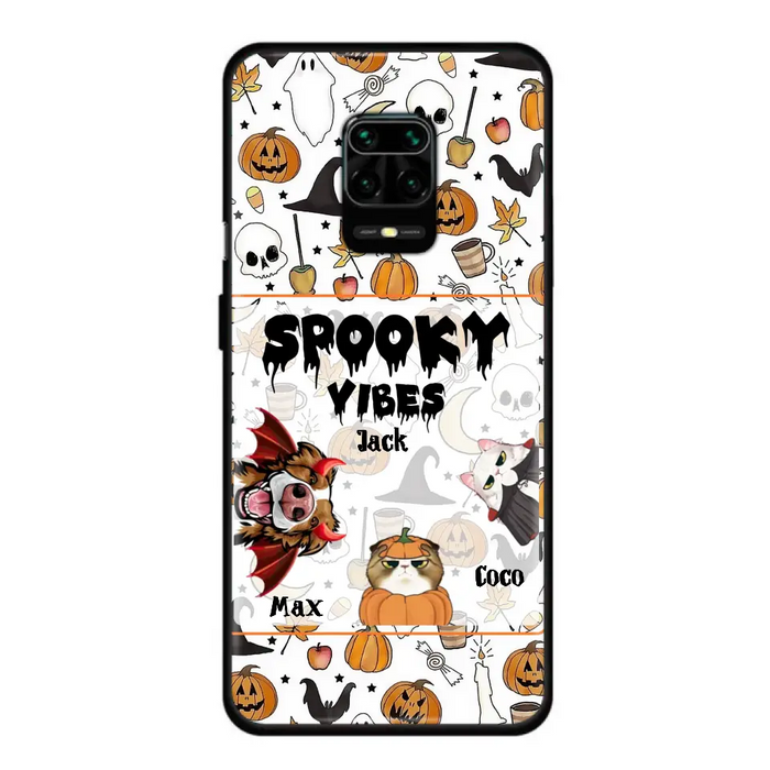 Personalized Halloween Pet Phone Case - Up to 3 Pets - Gift Idea For Dog/Cat Owners - Spooky Vibes - Case for Oppo/Xiaomi/Huawei
