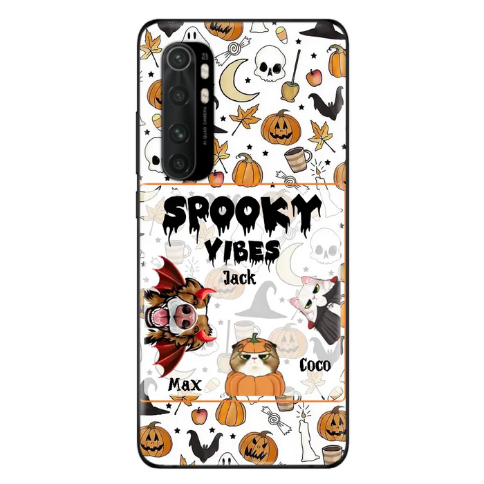 Personalized Halloween Pet Phone Case - Up to 3 Pets - Gift Idea For Dog/Cat Owners - Spooky Vibes - Case for Oppo/Xiaomi/Huawei