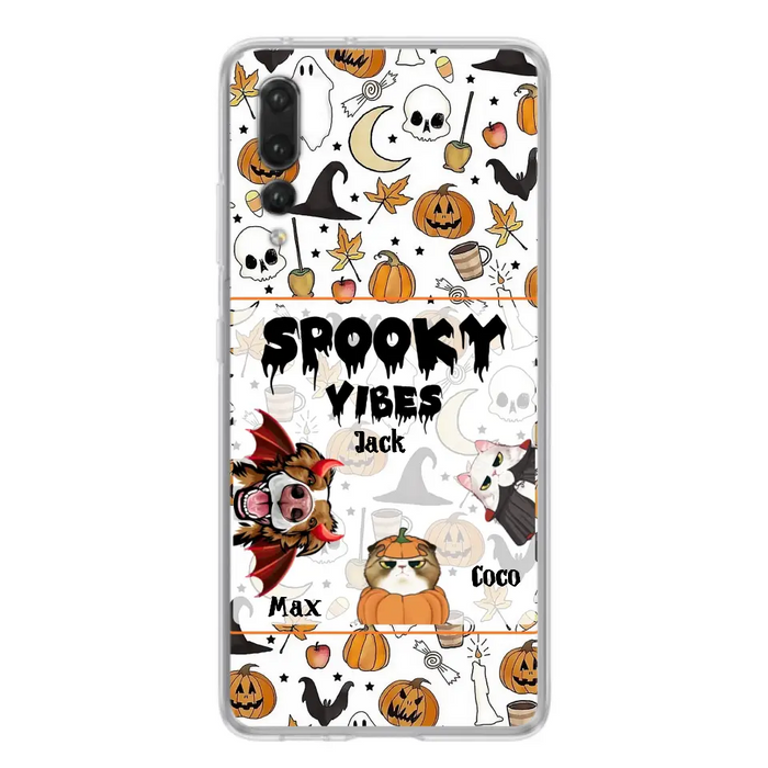 Personalized Halloween Pet Phone Case - Up to 3 Pets - Gift Idea For Dog/Cat Owners - Spooky Vibes - Case for Oppo/Xiaomi/Huawei