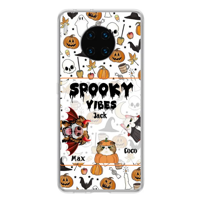 Personalized Halloween Pet Phone Case - Up to 3 Pets - Gift Idea For Dog/Cat Owners - Spooky Vibes - Case for Oppo/Xiaomi/Huawei