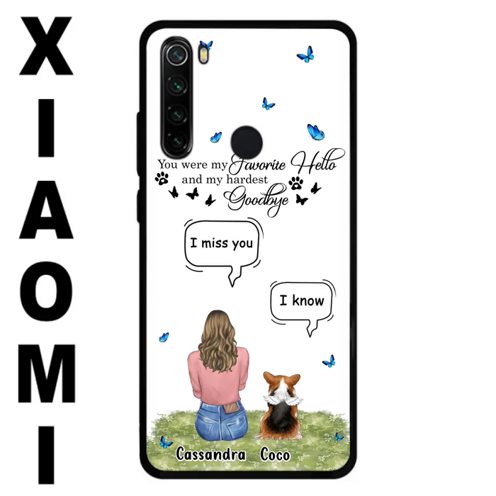 Personalized Pet Phone Case - Up to 4 Pets - Gift Idea For Couple/Dog/Cat Lover - You Were My Favorite Hello - Case For Oppo/Xiaomi/Huawei