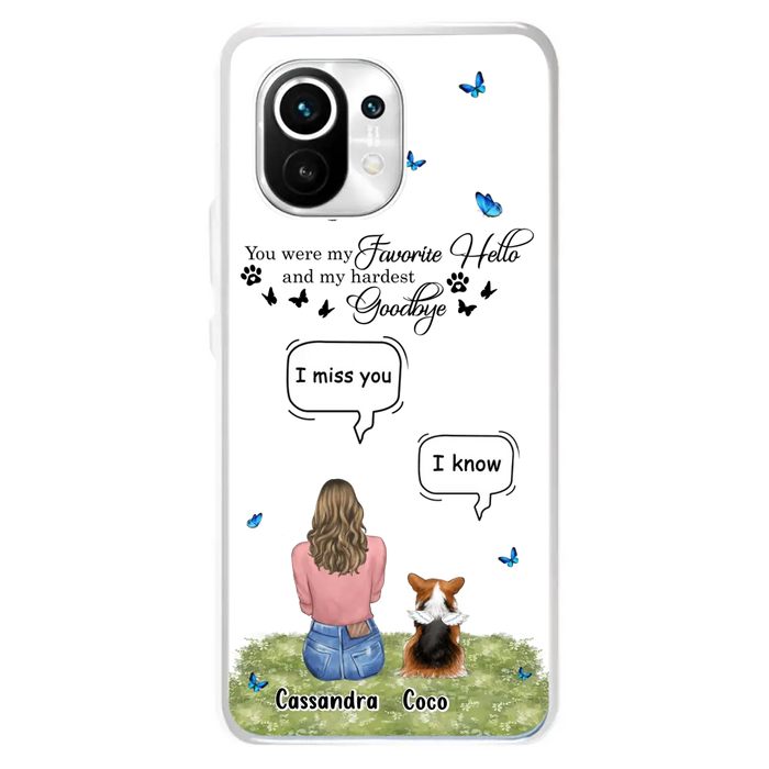 Personalized Pet Phone Case - Up to 4 Pets - Gift Idea For Couple/Dog/Cat Lover - You Were My Favorite Hello - Case For Oppo/Xiaomi/Huawei
