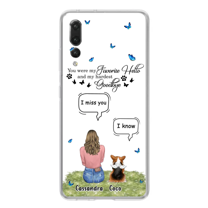 Personalized Pet Phone Case - Up to 4 Pets - Gift Idea For Couple/Dog/Cat Lover - You Were My Favorite Hello - Case For Oppo/Xiaomi/Huawei