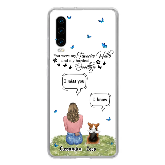 Personalized Pet Phone Case - Up to 4 Pets - Gift Idea For Couple/Dog/Cat Lover - You Were My Favorite Hello - Case For Oppo/Xiaomi/Huawei