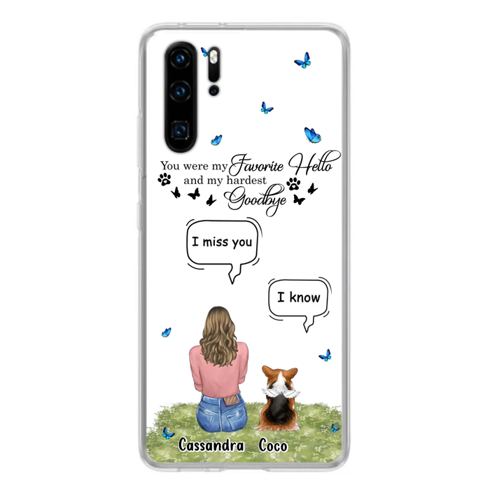 Personalized Pet Phone Case - Up to 4 Pets - Gift Idea For Couple/Dog/Cat Lover - You Were My Favorite Hello - Case For Oppo/Xiaomi/Huawei
