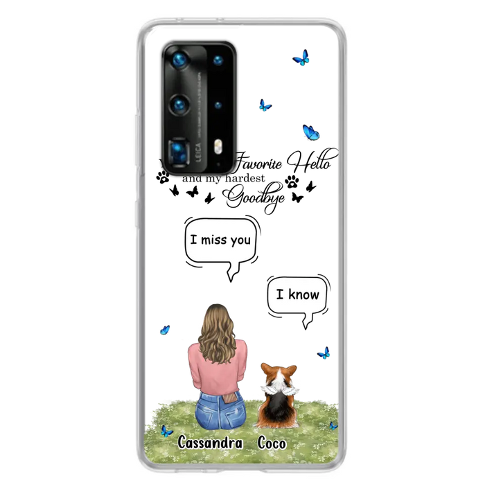 Personalized Pet Phone Case - Up to 4 Pets - Gift Idea For Couple/Dog/Cat Lover - You Were My Favorite Hello - Case For Oppo/Xiaomi/Huawei