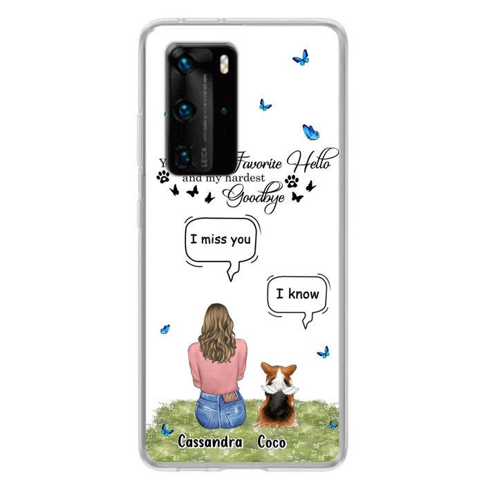 Personalized Pet Phone Case - Up to 4 Pets - Gift Idea For Couple/Dog/Cat Lover - You Were My Favorite Hello - Case For Oppo/Xiaomi/Huawei
