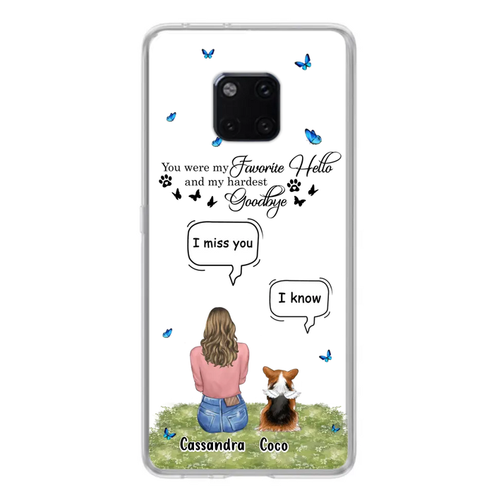 Personalized Pet Phone Case - Up to 4 Pets - Gift Idea For Couple/Dog/Cat Lover - You Were My Favorite Hello - Case For Oppo/Xiaomi/Huawei