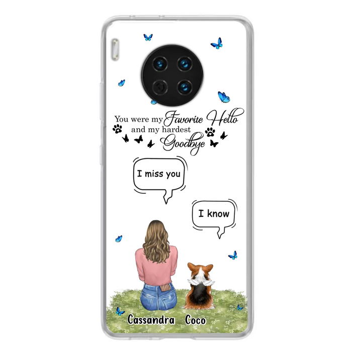 Personalized Pet Phone Case - Up to 4 Pets - Gift Idea For Couple/Dog/Cat Lover - You Were My Favorite Hello - Case For Oppo/Xiaomi/Huawei