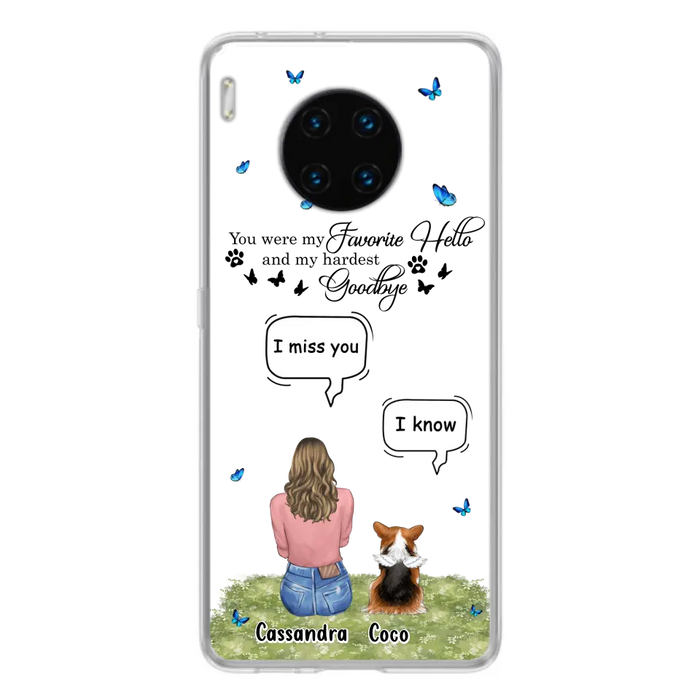 Personalized Pet Phone Case - Up to 4 Pets - Gift Idea For Couple/Dog/Cat Lover - You Were My Favorite Hello - Case For Oppo/Xiaomi/Huawei