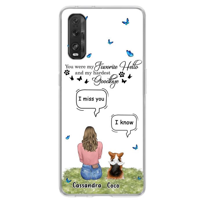 Personalized Pet Phone Case - Up to 4 Pets - Gift Idea For Couple/Dog/Cat Lover - You Were My Favorite Hello - Case For Oppo/Xiaomi/Huawei