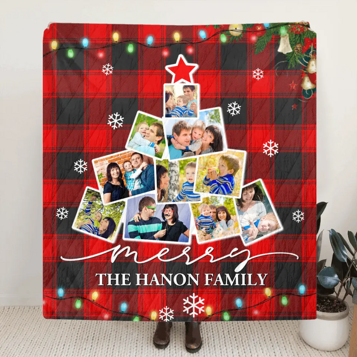 Personalized Christmas Family Tree Blanket - Best Gift For The Whole Family