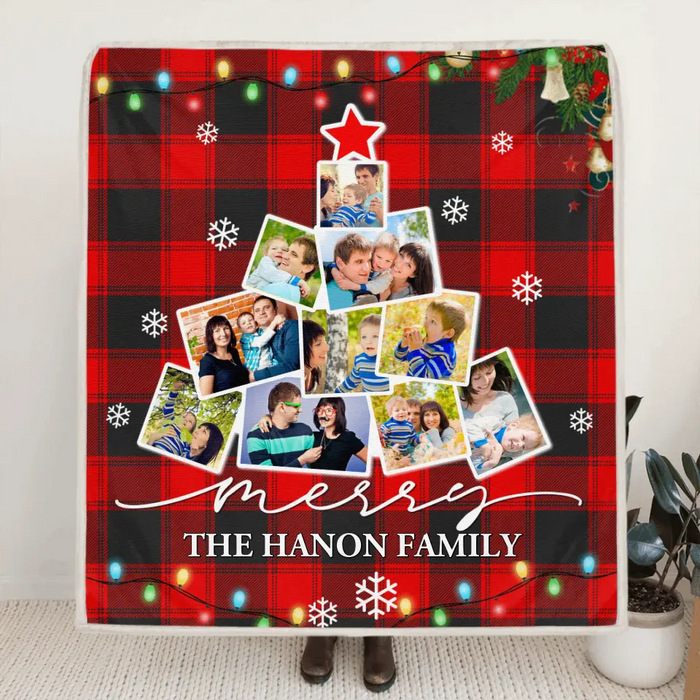 Personalized Christmas Family Tree Blanket - Best Gift For The Whole Family