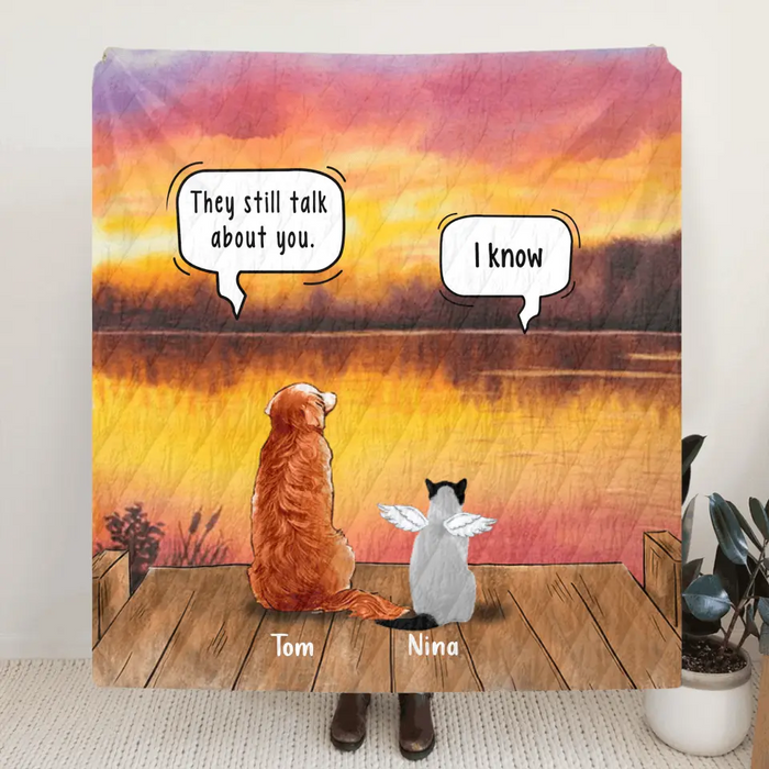 Personalized Memorial Pet Blanket - Up to 5 Pets - Best Gift For Dog/Cat Lover