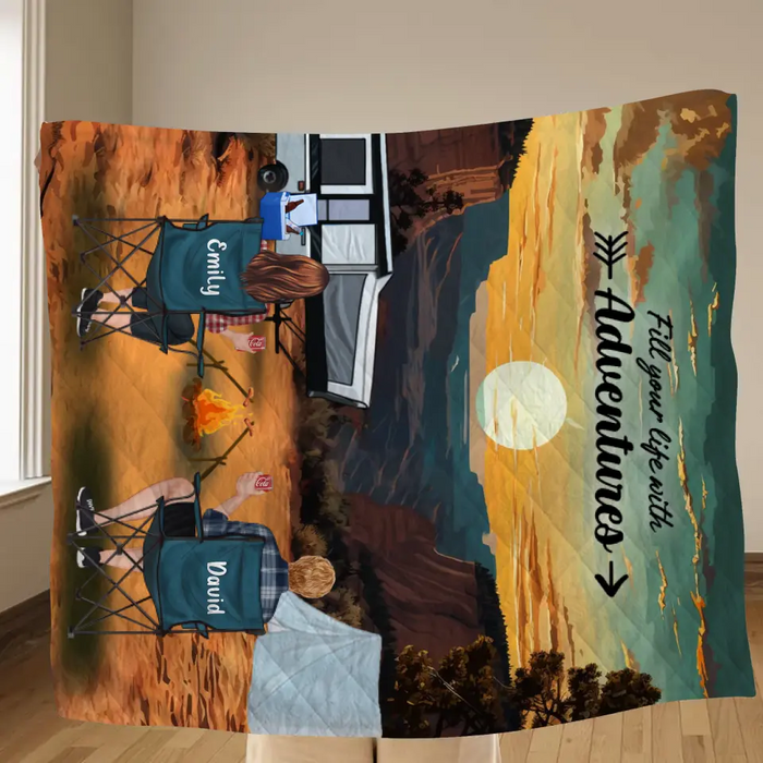 Personalized Camping Grand Canyon National Park Quilt/Fleece Blanket - Full Option - Best Gift For Camping Lovers - Fill Your Life With Adventures