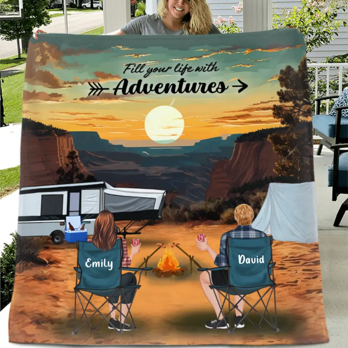 Personalized Camping Grand Canyon National Park Quilt/Fleece Blanket - Full Option - Best Gift For Camping Lovers - Fill Your Life With Adventures