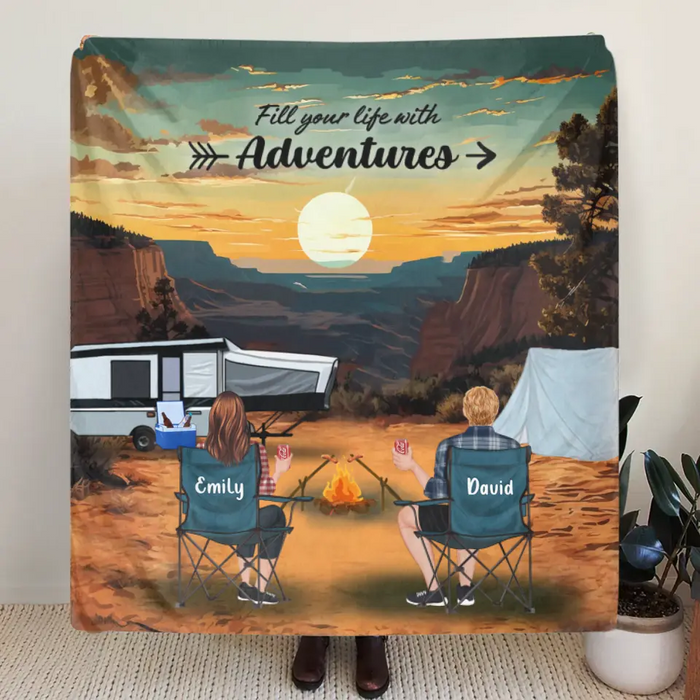 Personalized Camping Grand Canyon National Park Quilt/Fleece Blanket - Full Option - Best Gift For Camping Lovers - Fill Your Life With Adventures