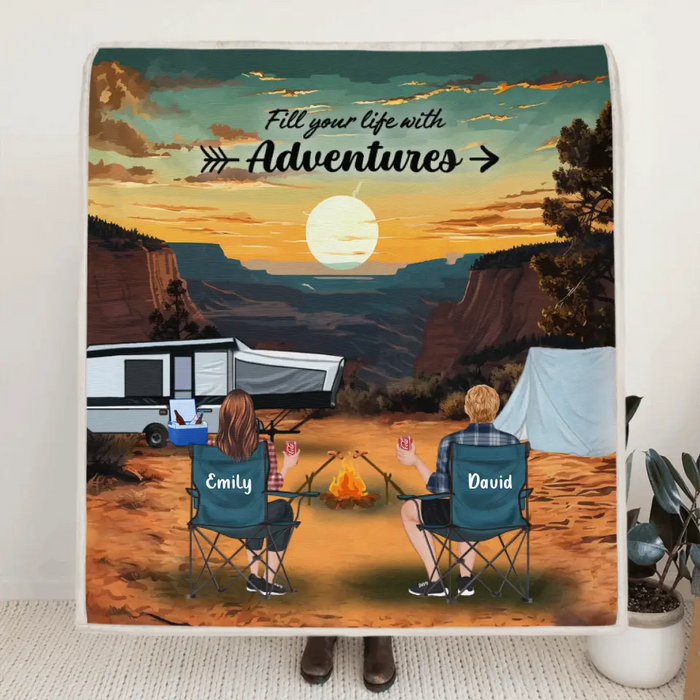 Personalized Camping Grand Canyon National Park Quilt/Fleece Blanket - Full Option - Best Gift For Camping Lovers - Fill Your Life With Adventures