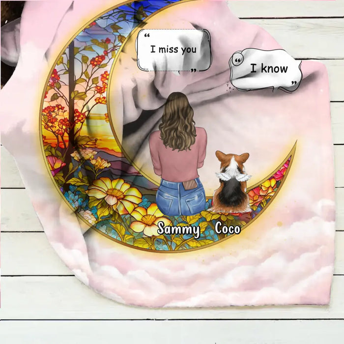 Personalized Memorial Pet Fleece Throw Blanket/Quilt - Up to 3 Dogs/Cats/Rabbits - Memorial Gift Idea for Pet Owners