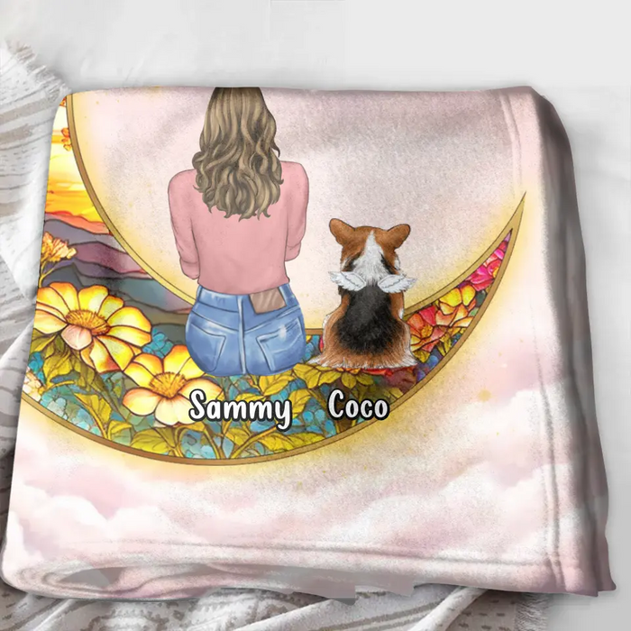 Personalized Memorial Pet Fleece Throw Blanket/Quilt - Up to 3 Dogs/Cats/Rabbits - Memorial Gift Idea for Pet Owners