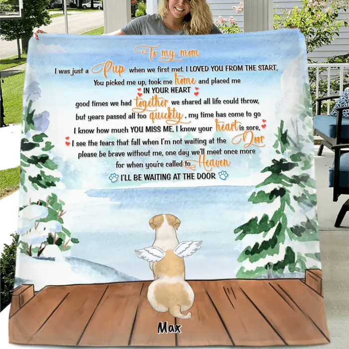 Personalized Memorial Pets Quilt/Fleece Blanket - Up to 4 Pets - Gift Idea For Dog/Cat Lovers - To My Mom