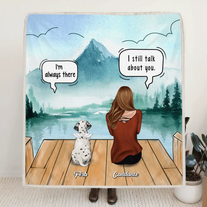 Personalized Dog Mom Quilt/Fleece Blanket - Up to 4 Dogs - Best Gift For Dog Lovers