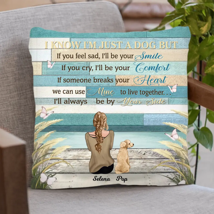 Personalized Dog Mom Quilt/Fleece Blanket/Pillow Cover - Woman With Up to 4 Dogs - Best Gift For Dog Lover - I'll Always Be By Your Side