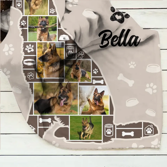 Personalized Dog Photo Fleece Throw Blanket & Quilt - Upload Photo - Gift Idea for Dog Owners