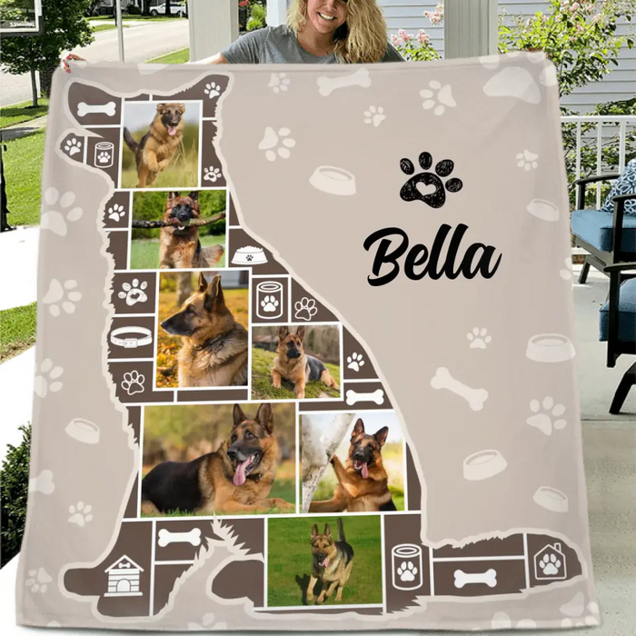 Personalized Dog Photo Fleece Throw Blanket & Quilt - Upload Photo - Gift Idea for Dog Owners
