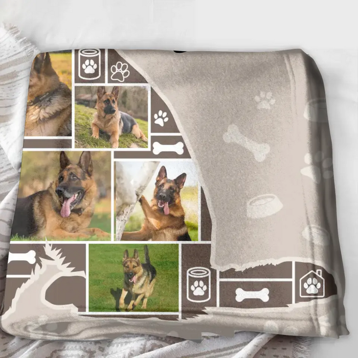 Personalized Dog Photo Fleece Throw Blanket & Quilt - Upload Photo - Gift Idea for Dog Owners