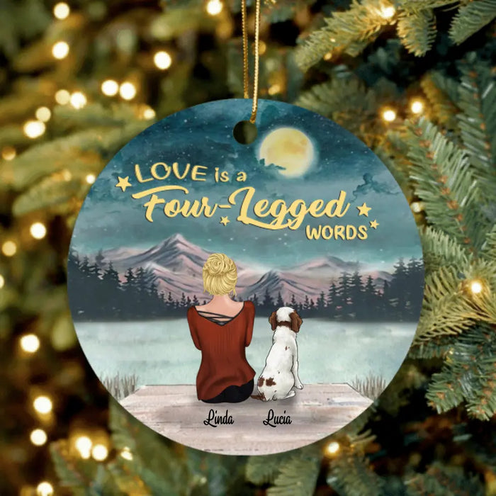 Personalized Pet Mom Ornament - Mom With Up to 5 Pets - Gift For Cat/Dog Lover - FD19NO
