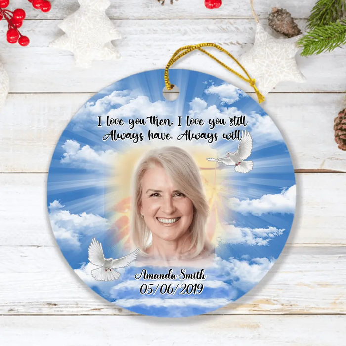 Personalized Memorial Ornament - Best Memorial Gift Idea - You Left My World But Never My Heart
