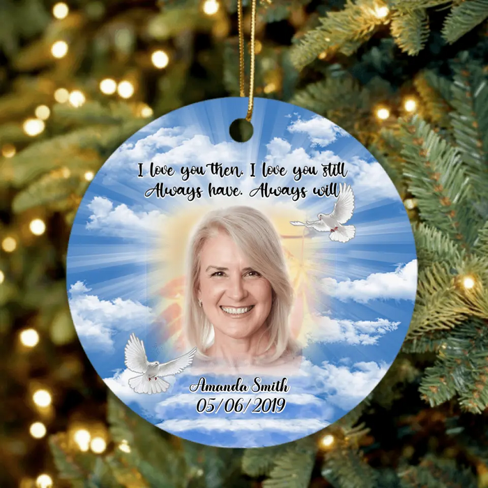 Personalized Memorial Ornament - Best Memorial Gift Idea - You Left My World But Never My Heart