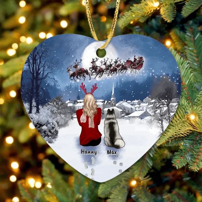 Personalized Xmas Pet Ornament - Up to 4 Pets - Best Gift For Dog Lovers/Cat Lovers - TT1FV8