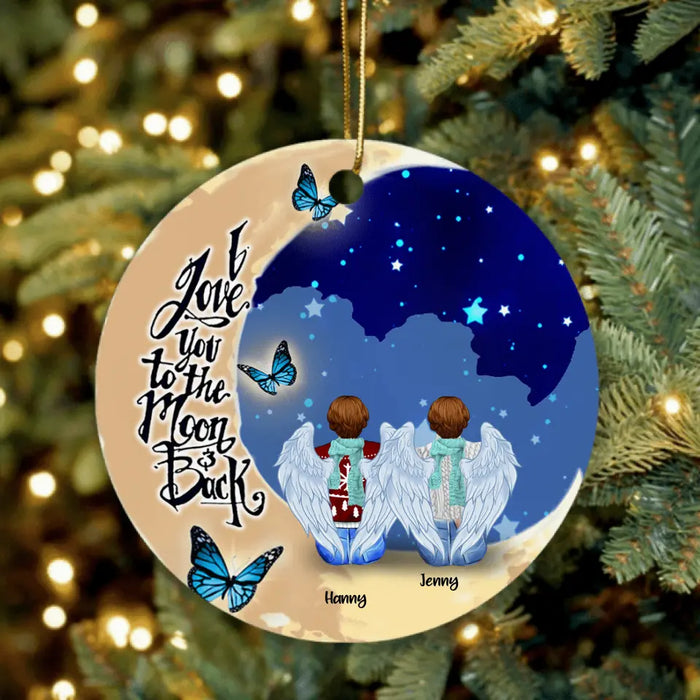 Personalized Sister Moon Ornament - Best Gift For Sisters - Up to 5 Women - Always Sisters