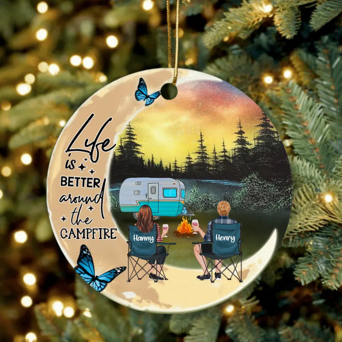 Personalized Camping Ornament - Best Gift For Camping Lover - Life Is Better Around The Campfire