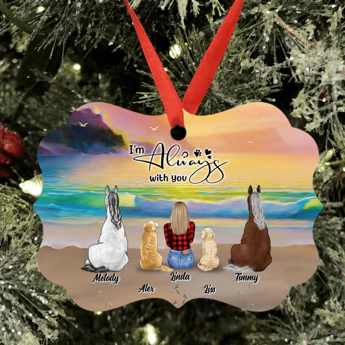 Personalized Footprint Ornament - Up to 4 Pets - Best Gift Dog Lovers/Horse Lovers - Never Walk Alone - G7PP86