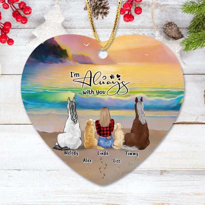 Personalized Footprint Ornament - Up to 4 Pets - Best Gift Dog Lovers/Horse Lovers - Never Walk Alone - G7PP86