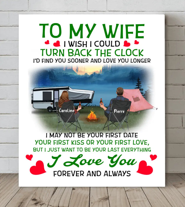 Personalized Camping Couple Canvas - Gift Idea For Couple/Camping Lover - I Love You Forever And Always