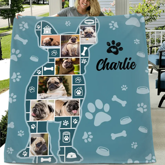 Custom Dog Photo Fleece Throw Blanket & Quilt - Gift Idea for Dog Lovers/Owners